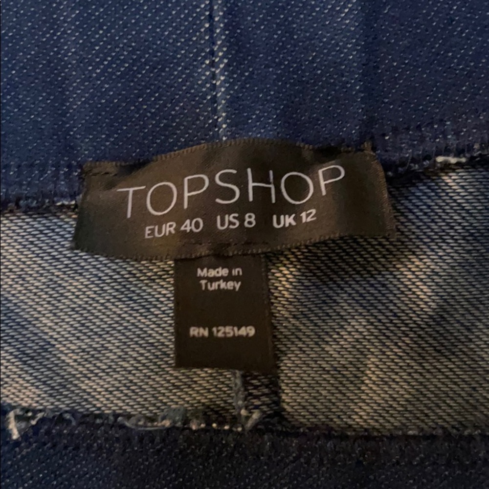Topshop A line skirt dark denim